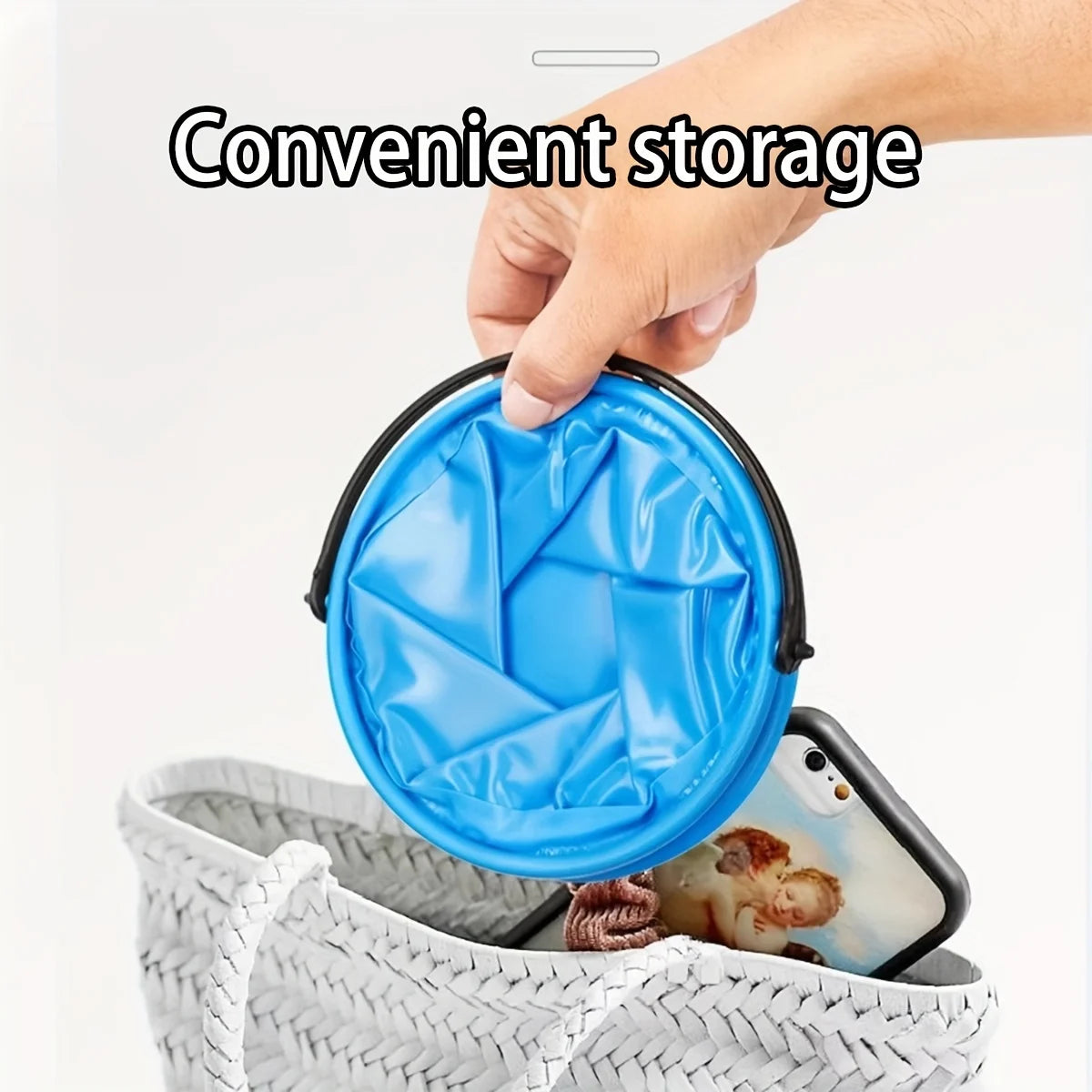 Cubo plegable con asa, portátil, para playa, viajes, fiestas en el jardín al aire libre, camping, picnics, pesca y senderismo, 10/4/1 Uds.