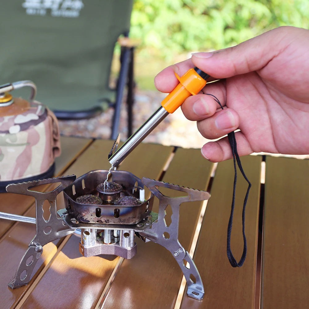 Mini encendedor eléctrico portátil para acampar al aire libre, encendedor de cocina para el hogar, senderismo, escalada, barbacoa, encendedor piezoeléctrico, 1/4 Uds.