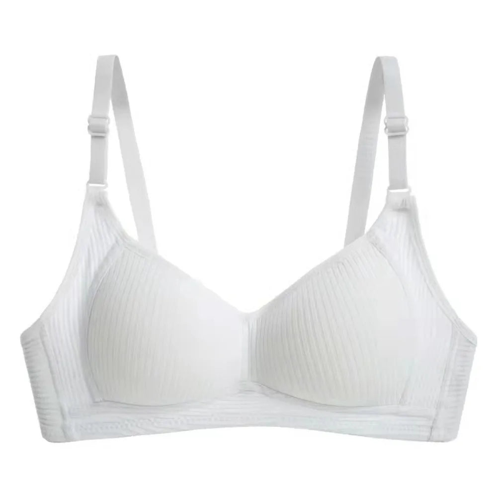 Sujetador inalámbrico ajustado para mujer, Bralettes con pechos recogidos a prueba de golpes, lencería antiflacidez, sujetador con escote en V profundo para verano