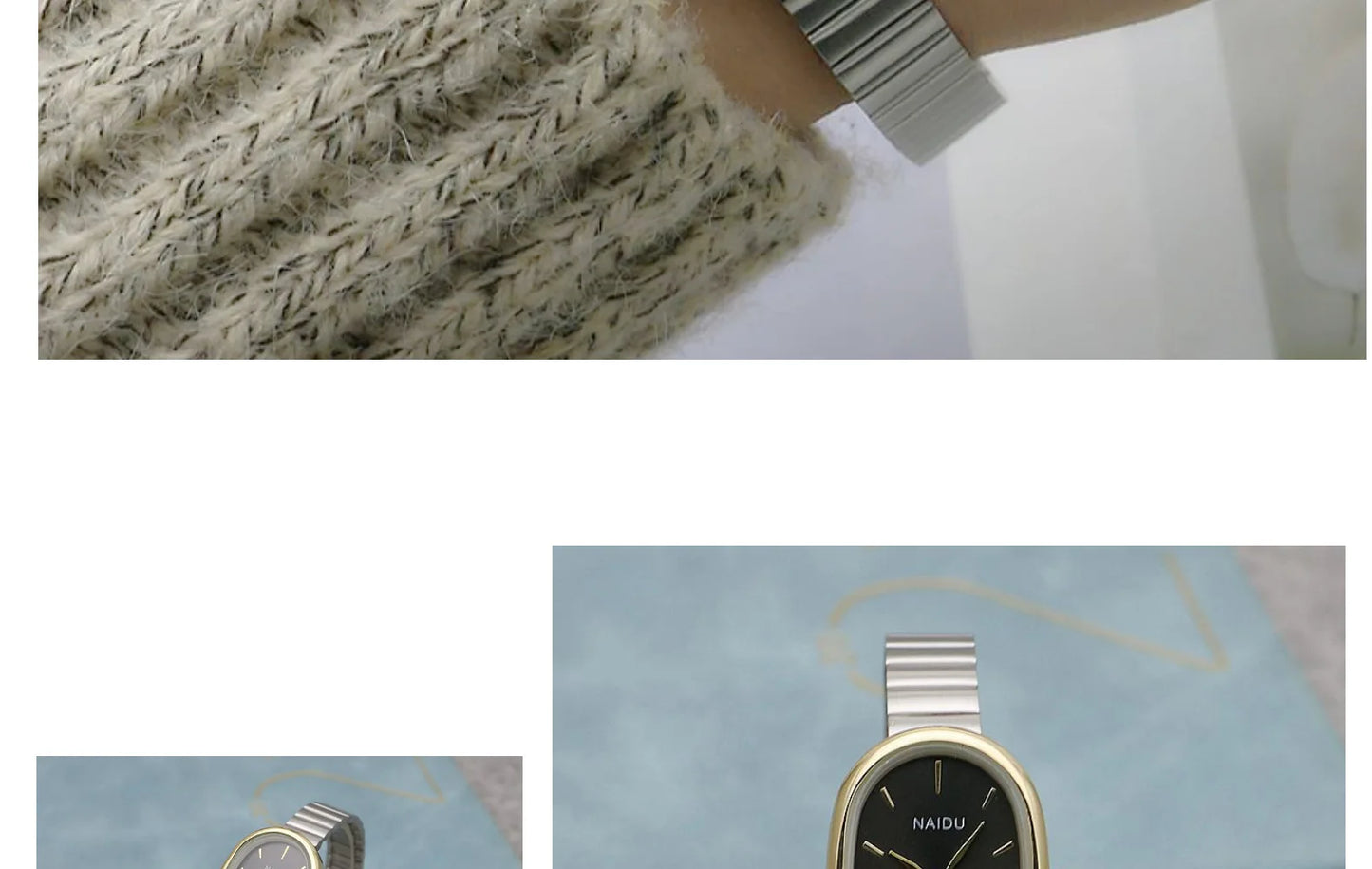 Reloj de cuarzo ovalado con esfera pequeña para mujer, correa de bambú de acero inoxidable, reloj de pulsera de regalo de lujo a la moda para estudiantes y niñas, envío directo