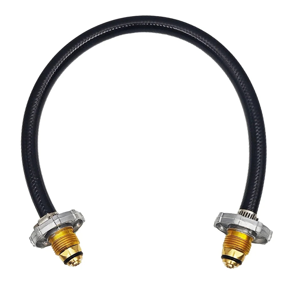Adaptador de llenado de cilindro de gas con válvula de control ON-Off Manguera de extensión de propano Manguera de recarga de propano de cobre para acampar al aire libre