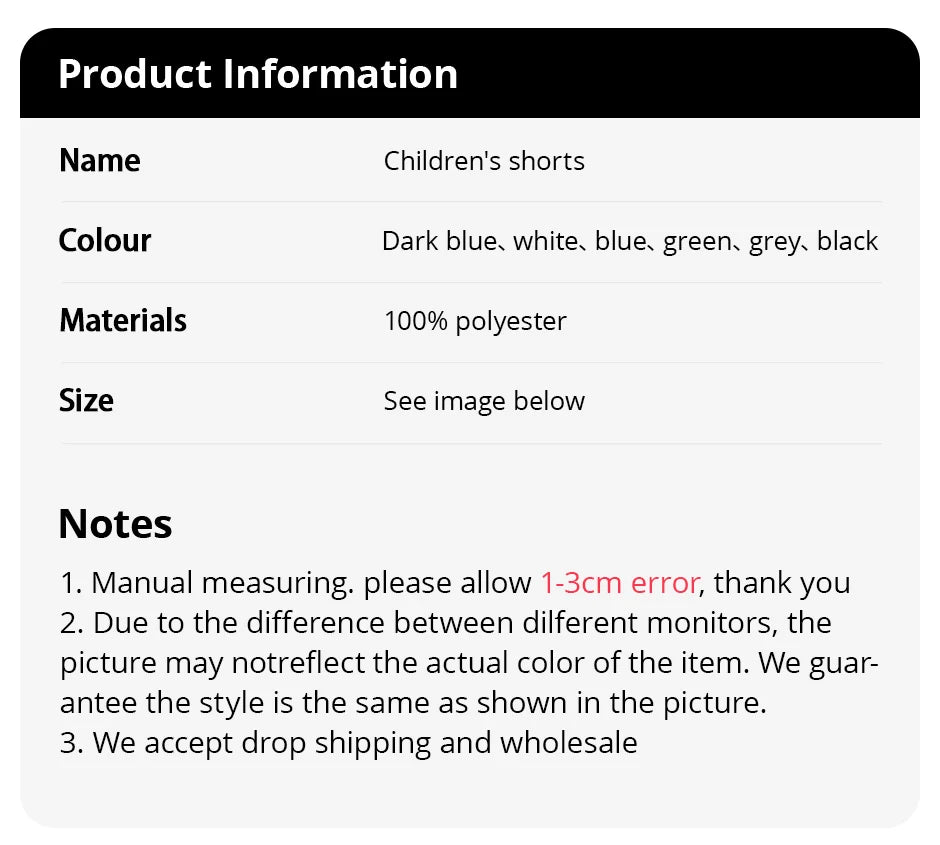 1/3/6 Pcs Children's Solid Color Drawstring Strap Shorts Boy Casual Fashion Pants Girl Joker Comfortable Elastic Waist Pants