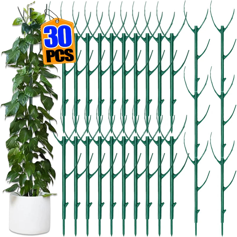 30/3 Uds. Soporte para plantas, estaca de vid trepadora, varilla de fijación para bonsái, soporte para estacas para plantas de jardín, soporte para flores para plantas en macetas