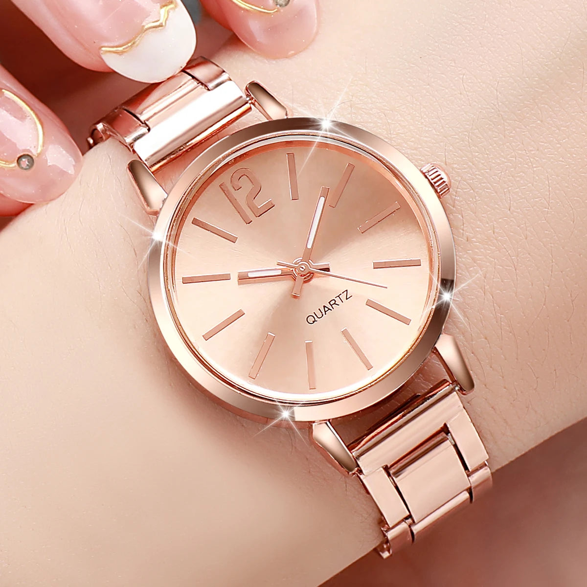 1/2/3 Uds. Relojes de moda para Mujer, Reloj de cuarzo analógico con esfera Simple para Mujer, Reloj para Mujer y niñas, Reloj de regalo (sin caja)