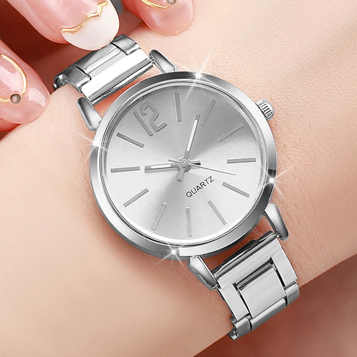 1/2/3 Uds. Relojes de moda para Mujer, Reloj de cuarzo analógico con esfera Simple para Mujer, Reloj para Mujer y niñas, Reloj de regalo (sin caja)