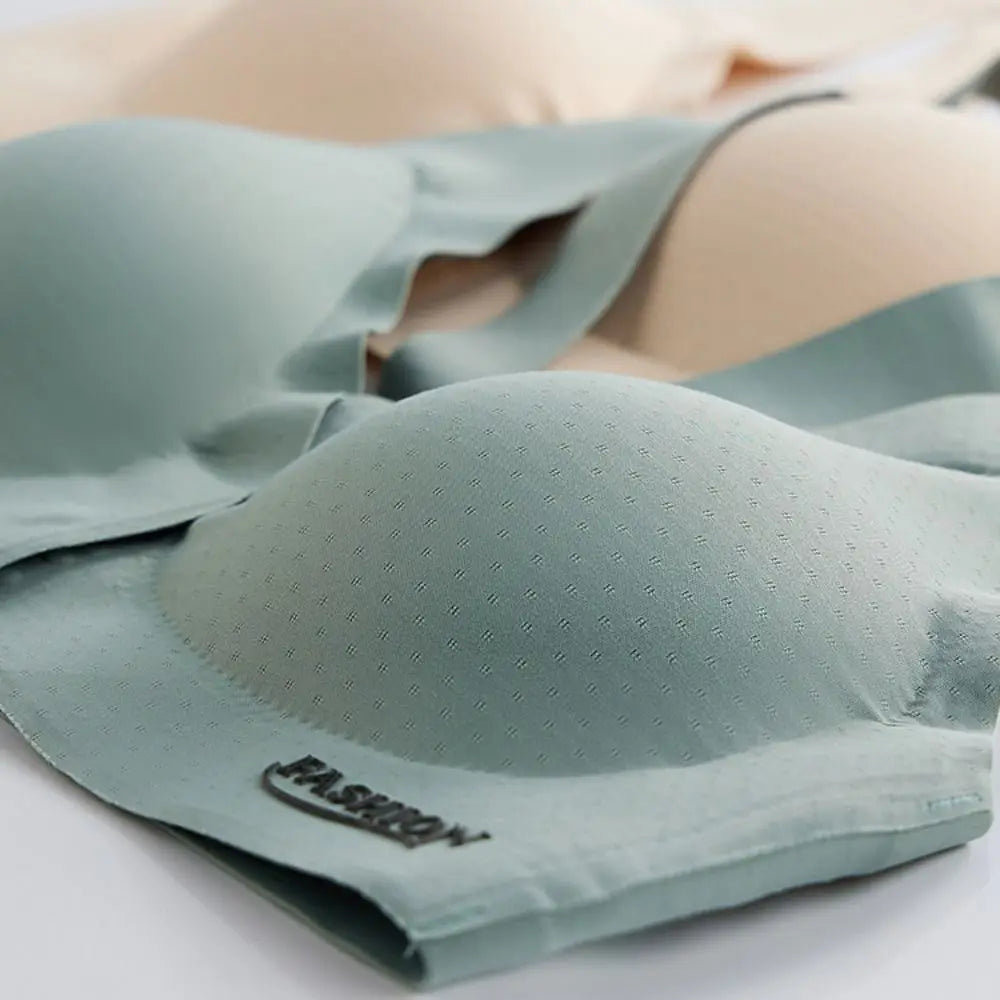 Sujetador inalámbrico con hebilla frontal en V profundo, sujetador antiflacidez a prueba de golpes para mujer, lencería de Copa grande, sujetadores sin costuras para niñas y mujeres