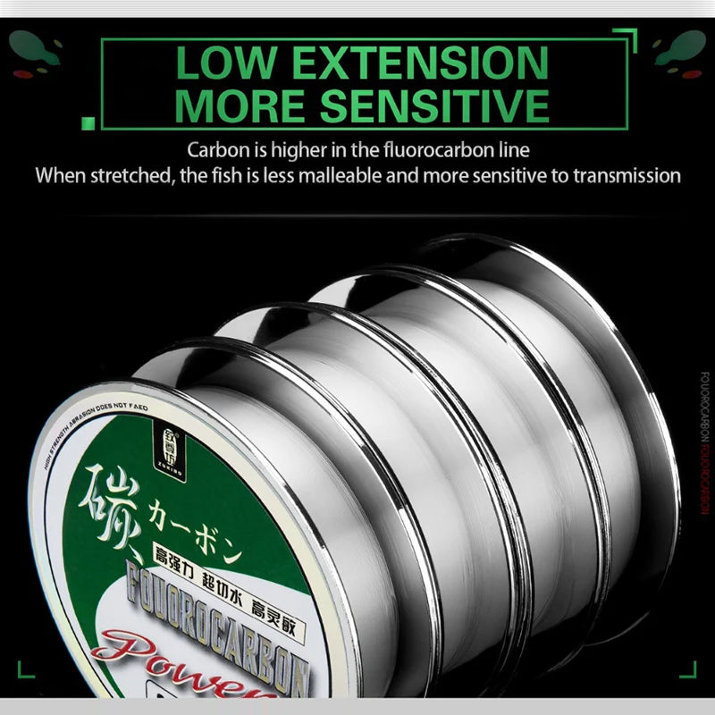 ZUKIBO fluorocarbono 100â„… japón,pesca accesorios mar,pesca surfcasting50M100M lÃnea de pesca de fluorocarbono lÃnea de fibra de carbono importada japonesa 1-25kg lÃnea de hundimiento de monofilamento pesca