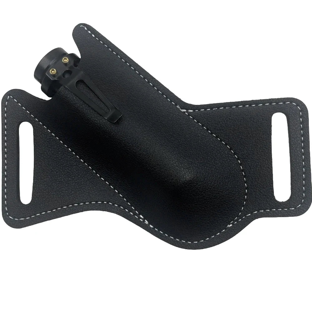 Funda de bolsillo para caza, funda de cuero con soporte para cinturón, funda para linterna, herramienta para cuchillo plegable, transporte para campamento al aire libre