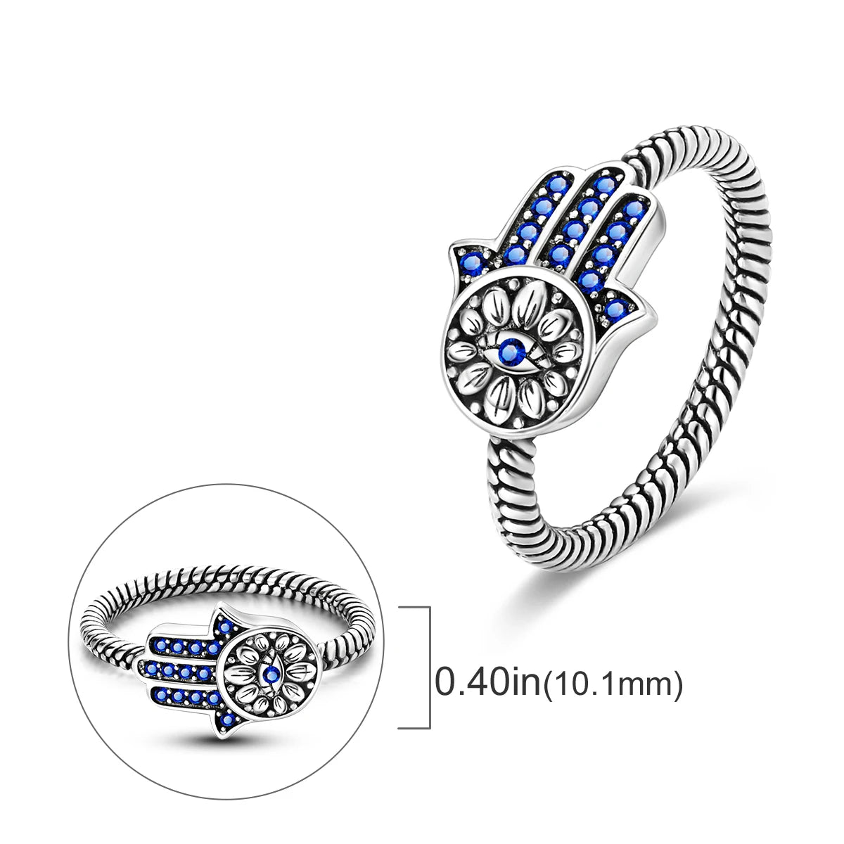Anillo de Plata de Ley 925 Original para mujer, joyería fina con circonita, luciérnaga, corazón, cruz