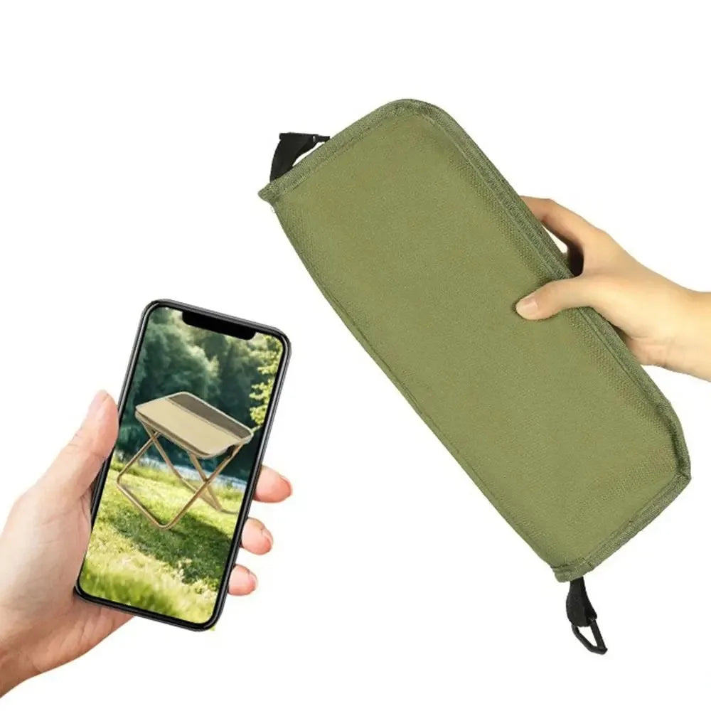 Taburetes plegables para ocio, camping y senderismo al aire libre, taburetes portátiles estilo bolso de hombro que se pueden almacenar fácilmente