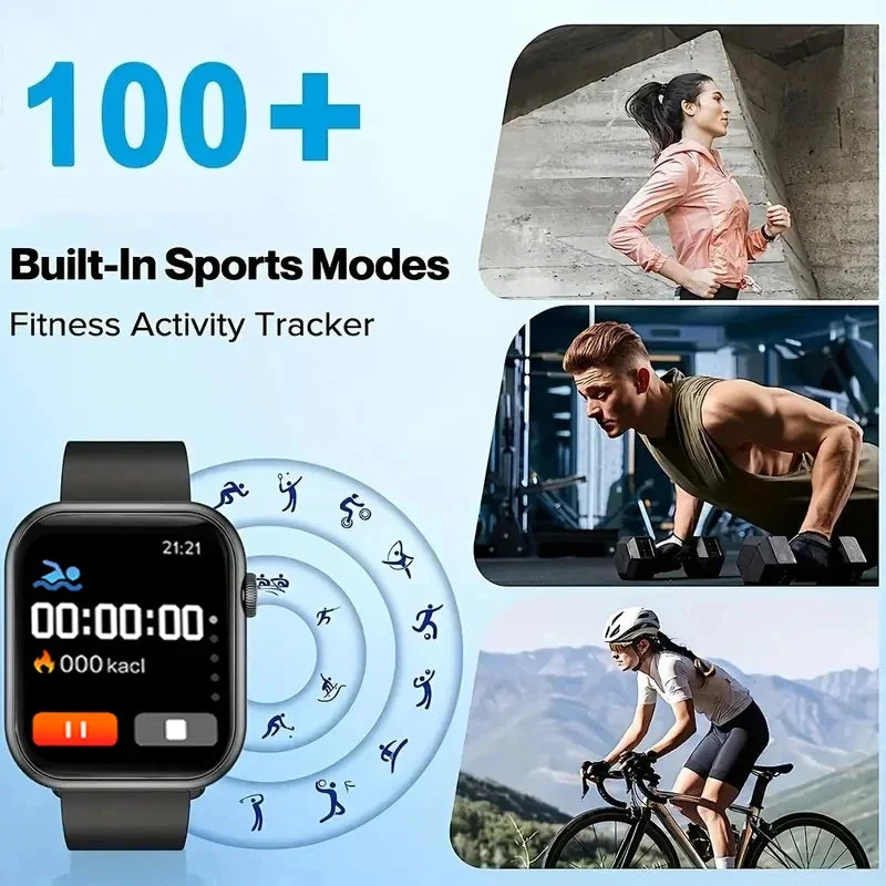 2025 nuevo reloj inteligente para hombres Android IOS teléfono 1,73 "pantalla Bluetooth llamada monitoreo de presión de oxÃgeno en sangre reloj inteligente mujeres