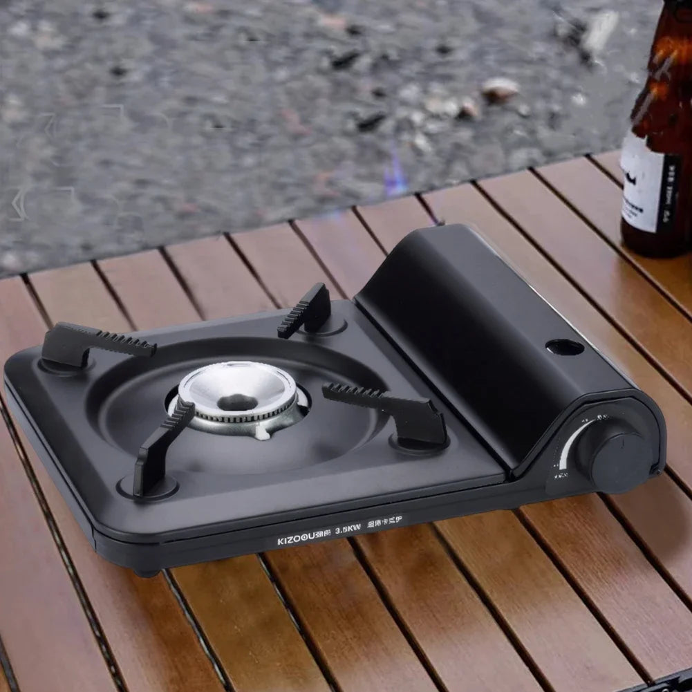 Estufa de gas portátil para acampar con un solo quemador, estufa de casete de encendido automático para cocina interior y exterior, senderismo, Picnic, 2025