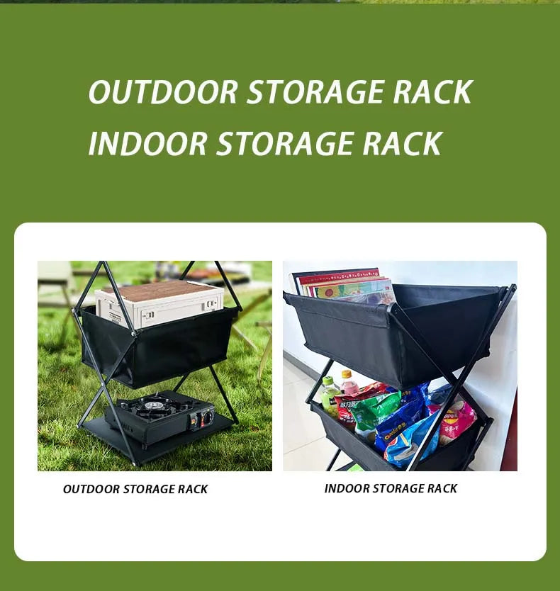 TARKA Camping nuevo estante de almacenamiento estante de almacenamiento portátil plegable de tres capas para Picnics estante de almacenamiento para barbacoa estante multifuncional