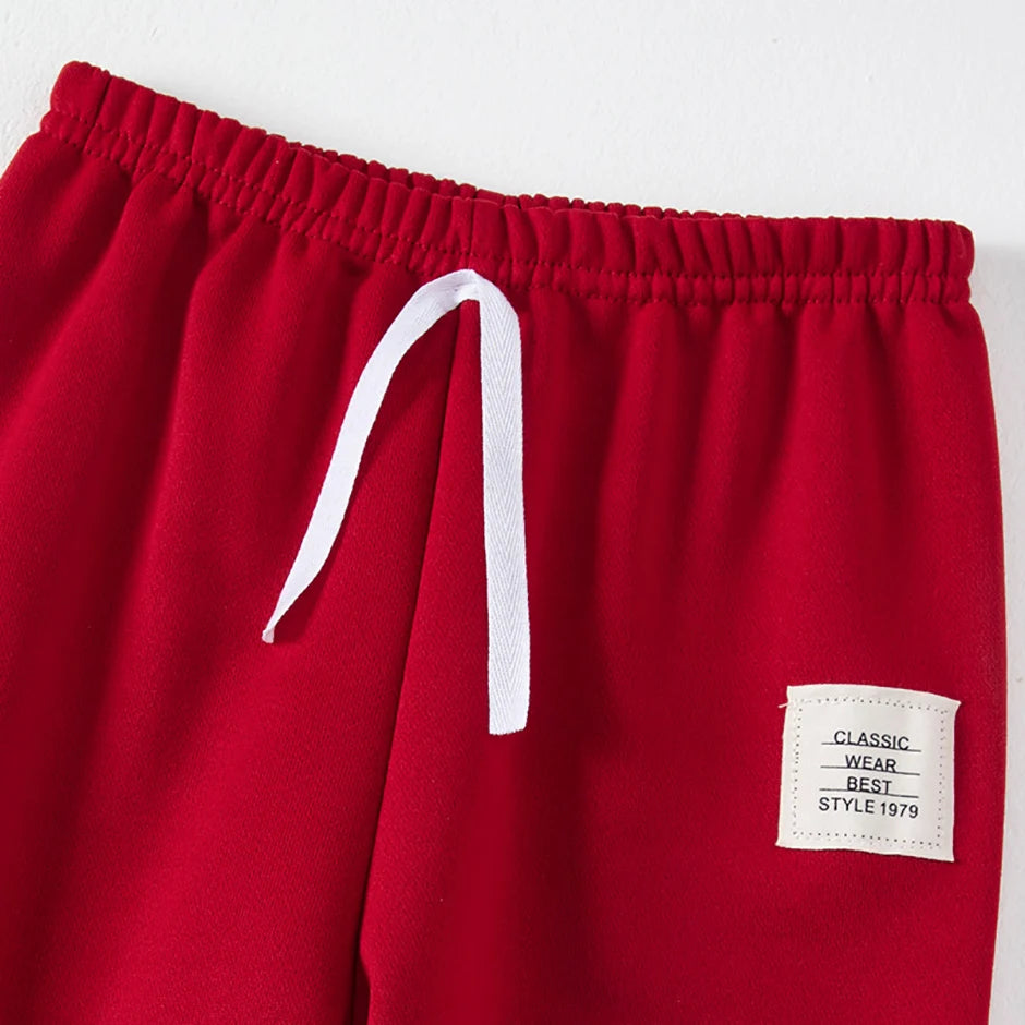 1/3/6 Pcs Children's Solid Color Drawstring Strap Shorts Boy Casual Fashion Pants Girl Joker Comfortable Elastic Waist Pants