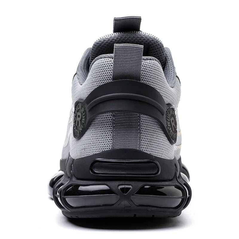 Zapatos de seguridad protectores con punta de acero indestructibles, zapatos de trabajo antideslizantes y resistentes a la abrasión, zapatillas cómodas y resistentes para hombres 