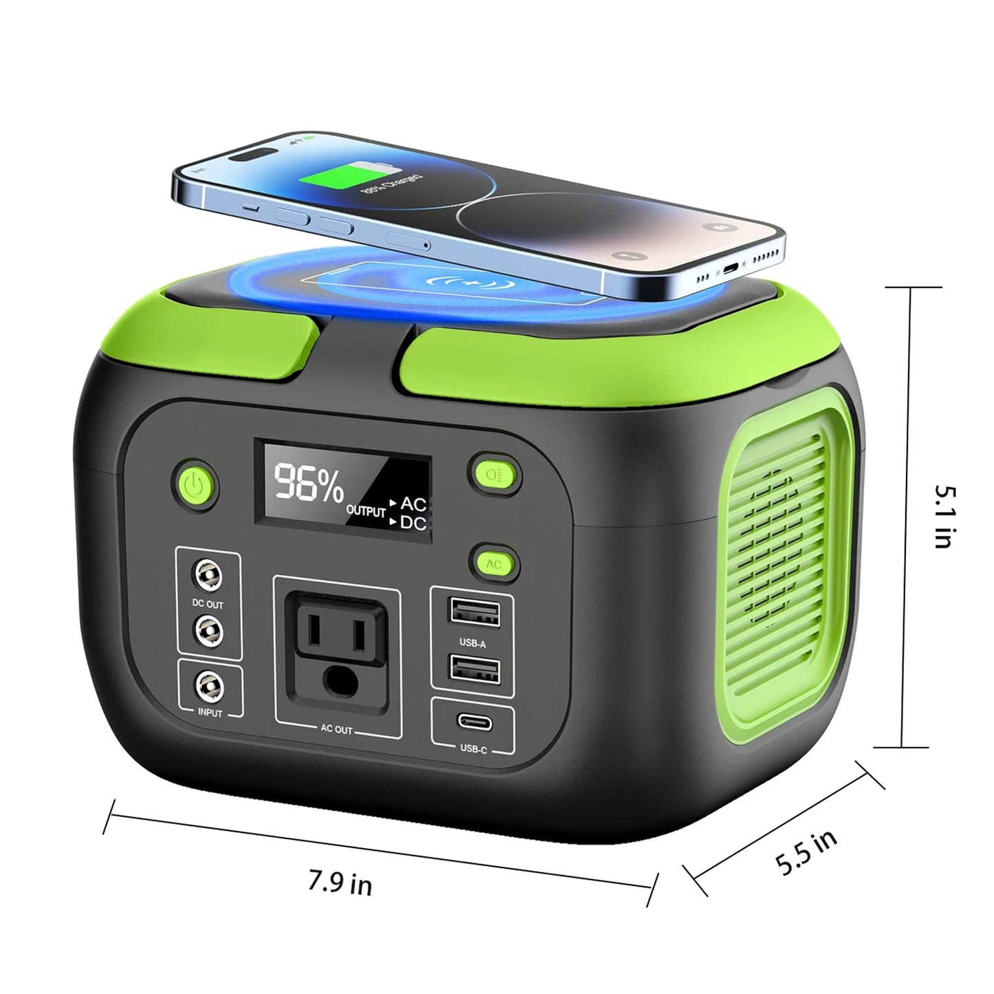 Estación de energÃa portátil de 600W/300W/200W, enchufes de CA de 110V, generador Solar, Banco de energÃa de almacenamiento para Camping, viajes, RV, viaje a casa