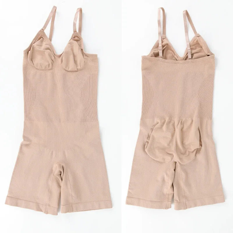 Nuevo Body moldeador para mujer, camiseta sin mangas con Control de barriga, moldeador de cuerpo completo, pantalones cortos antirozaduras, entrenador de cintura adelgazante, levantador de glúteos