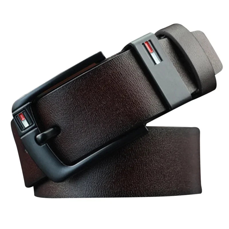 Cinturón para hombre 2024, famoso diseño de marca de lujo, cuero PU, alfileres de aleación clásicos, hebilla, cinturones Punk para pantalones vaqueros, pretina de ocio