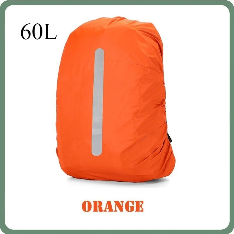 Mochila cubierta de lluvia reflectante 35L 45L 60L 80L 100L ultraligera camuflaje táctico al aire libre Camping senderismo escalada bolsa impermeable