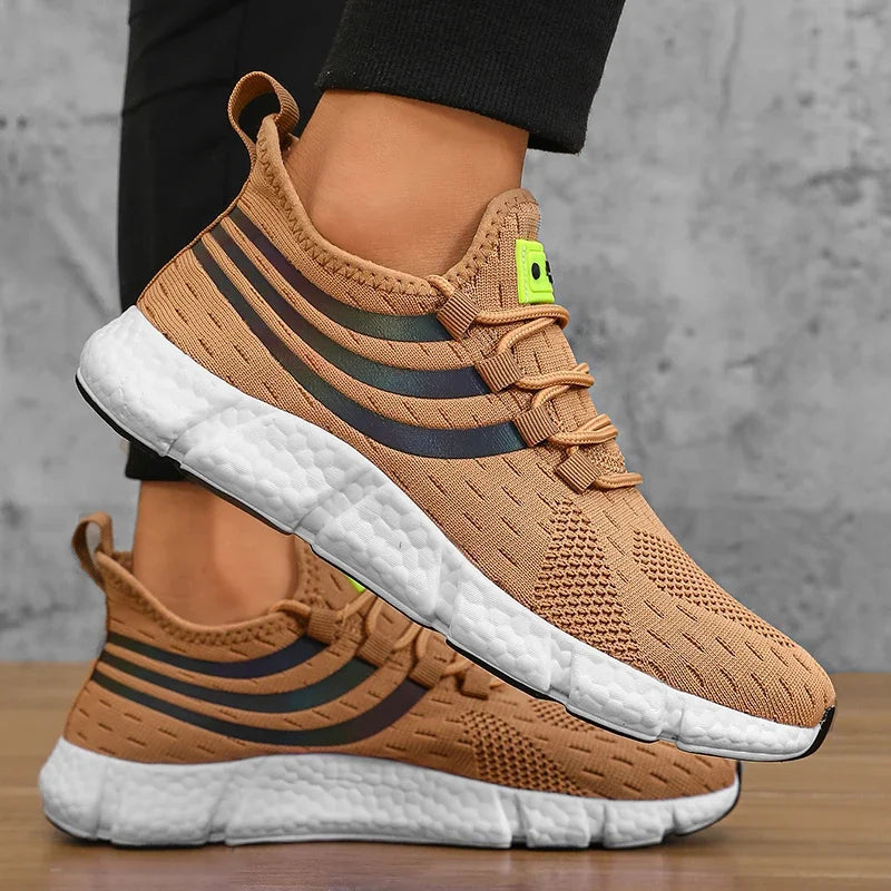 Zapatos Deportivos informales para hombre, zapatillas ligeras transpirables, antideslizantes, planas, para correr al aire libre, caminar, Tenis, calzado atlético para correr