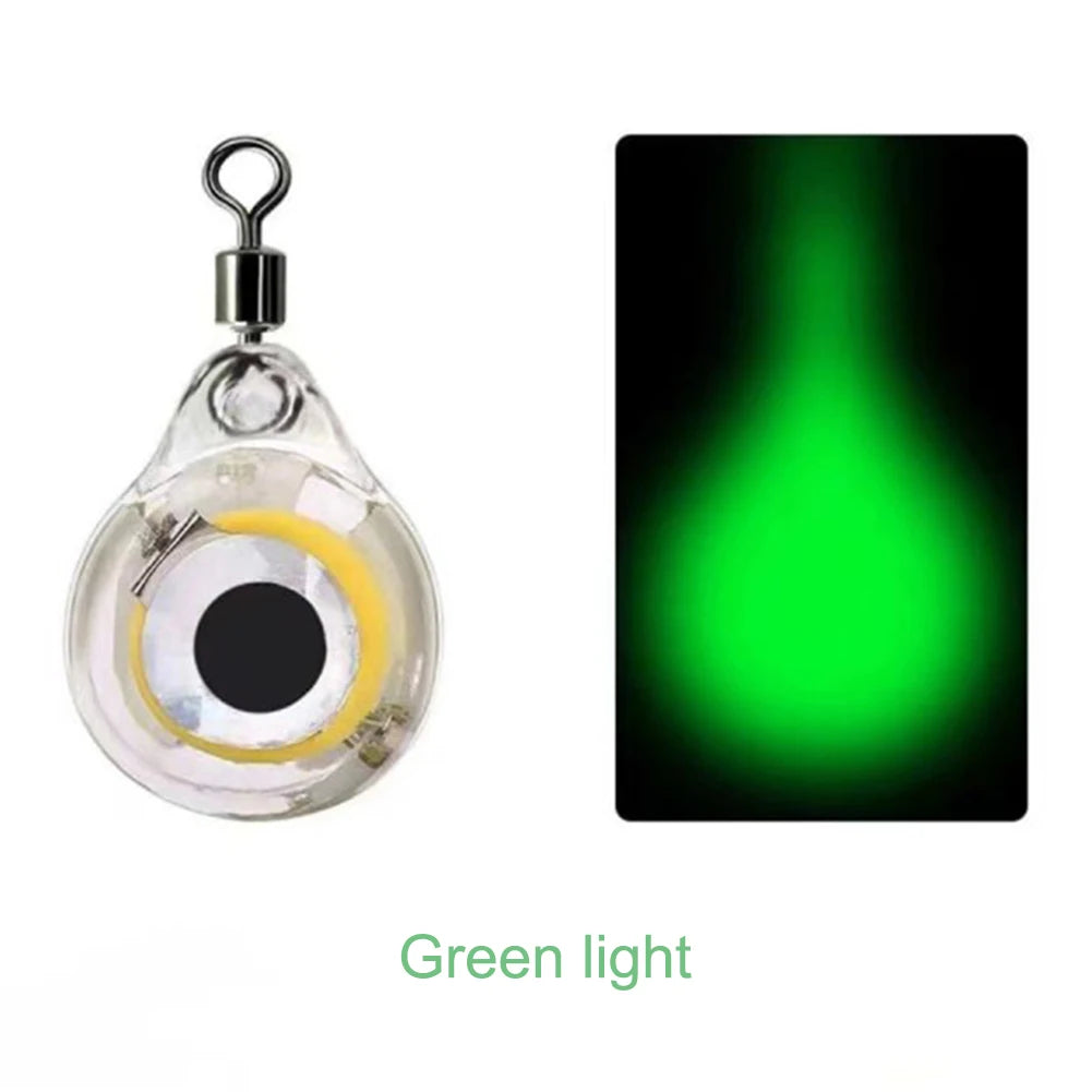 10 Uds. Señuelo de pesca con forma de Mini ojo, luz nocturna subacuática, señuelo luminoso alimentado por baterÃÂÂa para agua de mar y agua dulce