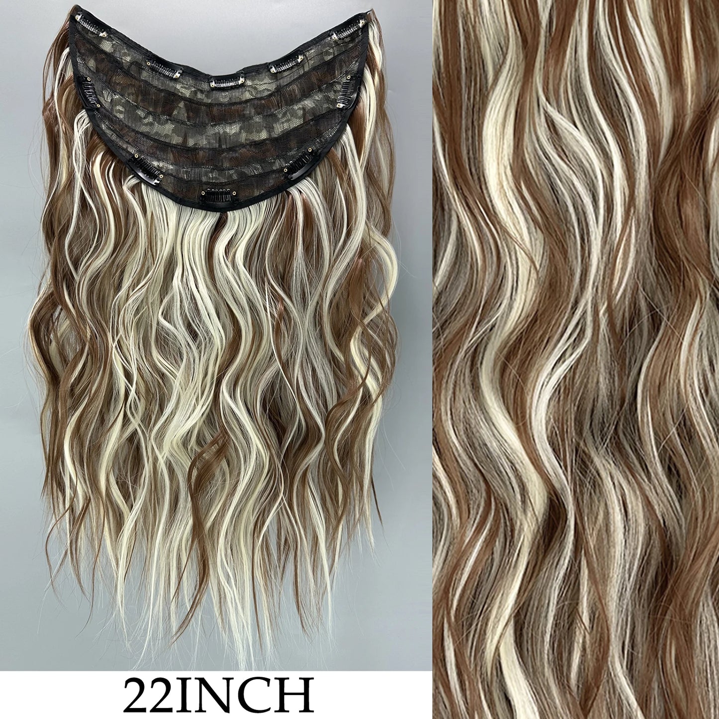 7 unids/set 16 Clips extensión de cabello negro largo liso pelo Natural Ombre peluca fibra resistente al calor para peinado de mujer