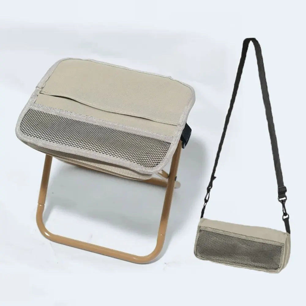 Taburetes plegables para ocio, camping y senderismo al aire libre, taburetes portátiles estilo bolso de hombro que se pueden almacenar fácilmente