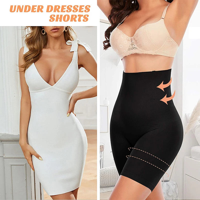 Pantalones cortos moldeadores de cintura alta para mujer, ropa moldeadora para Control de barriga, muslo, entrenador de cintura adelgazante, levantador de glúteos, bragas moldeadoras