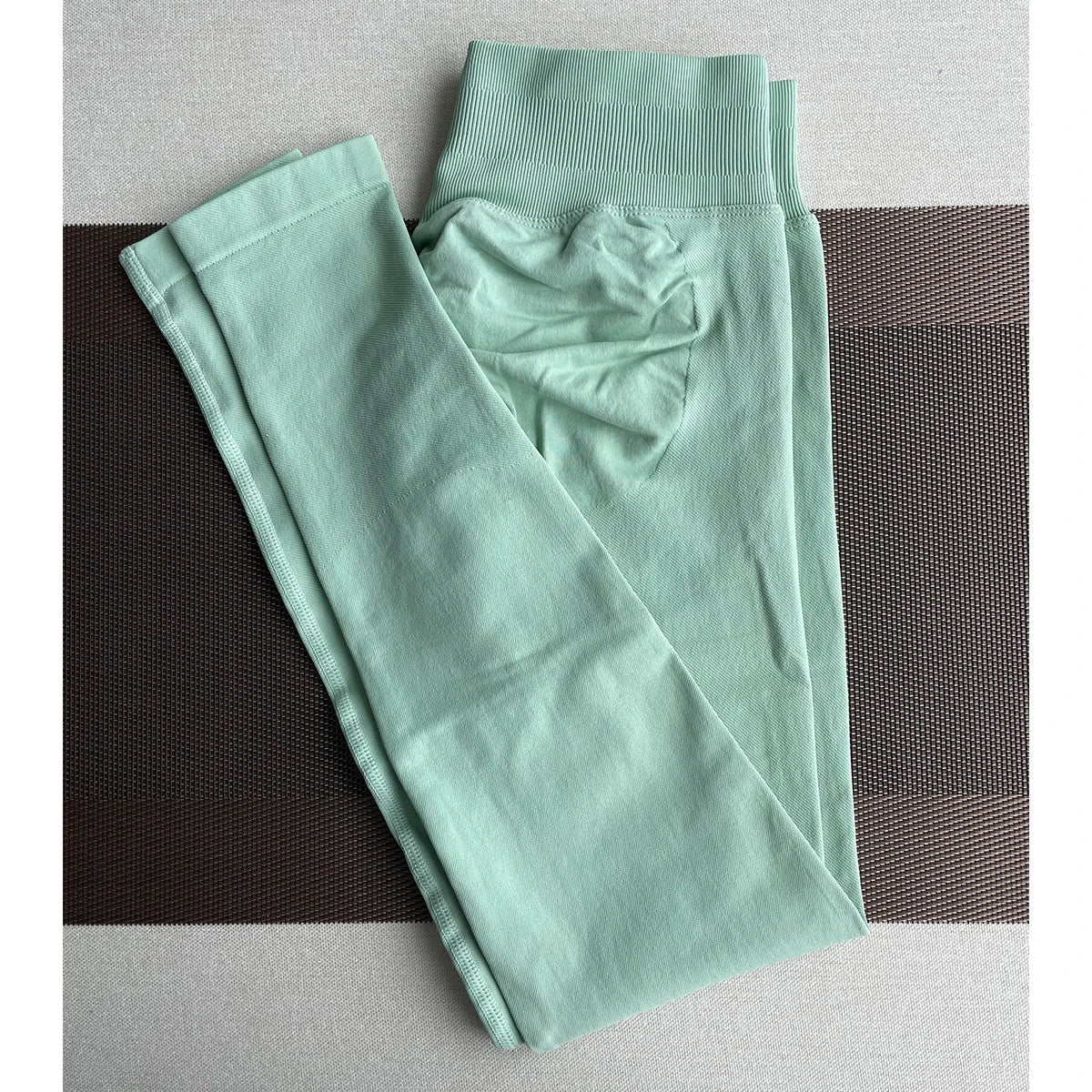 TKITK-mallas deportivas sin costuras para mujer, pantalones de Yoga con banda baja acanalada, ropa de gimnasio, ropa de entrenamiento para Fitness, medias elásticas