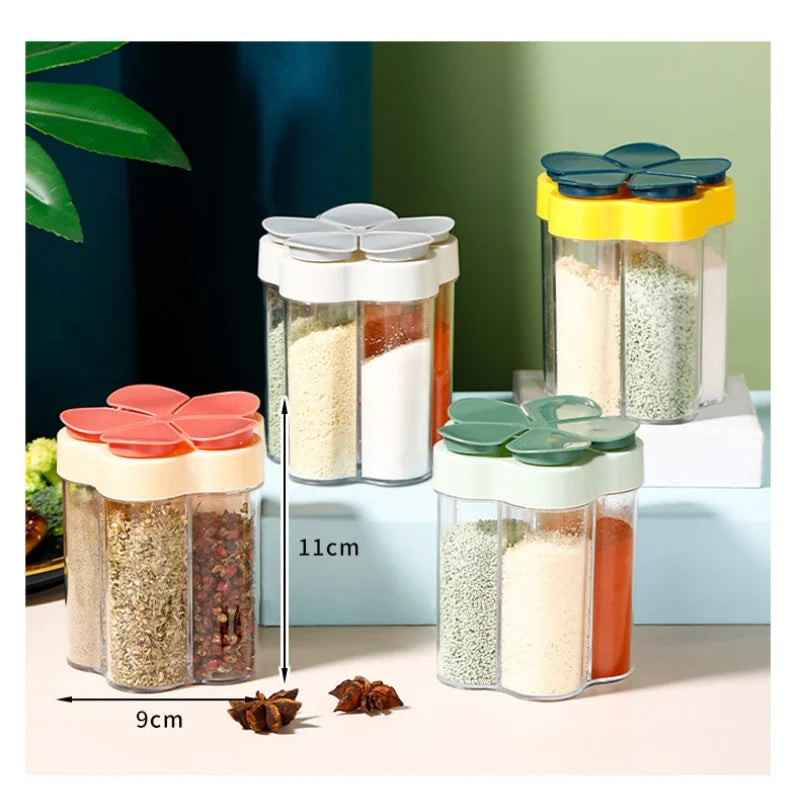 Tarro de condimentos, contenedor de plástico, botella de condimentos, organizador de especias, contenedor de condimentos para acampar al aire libre, juegos de utensilios de cocina