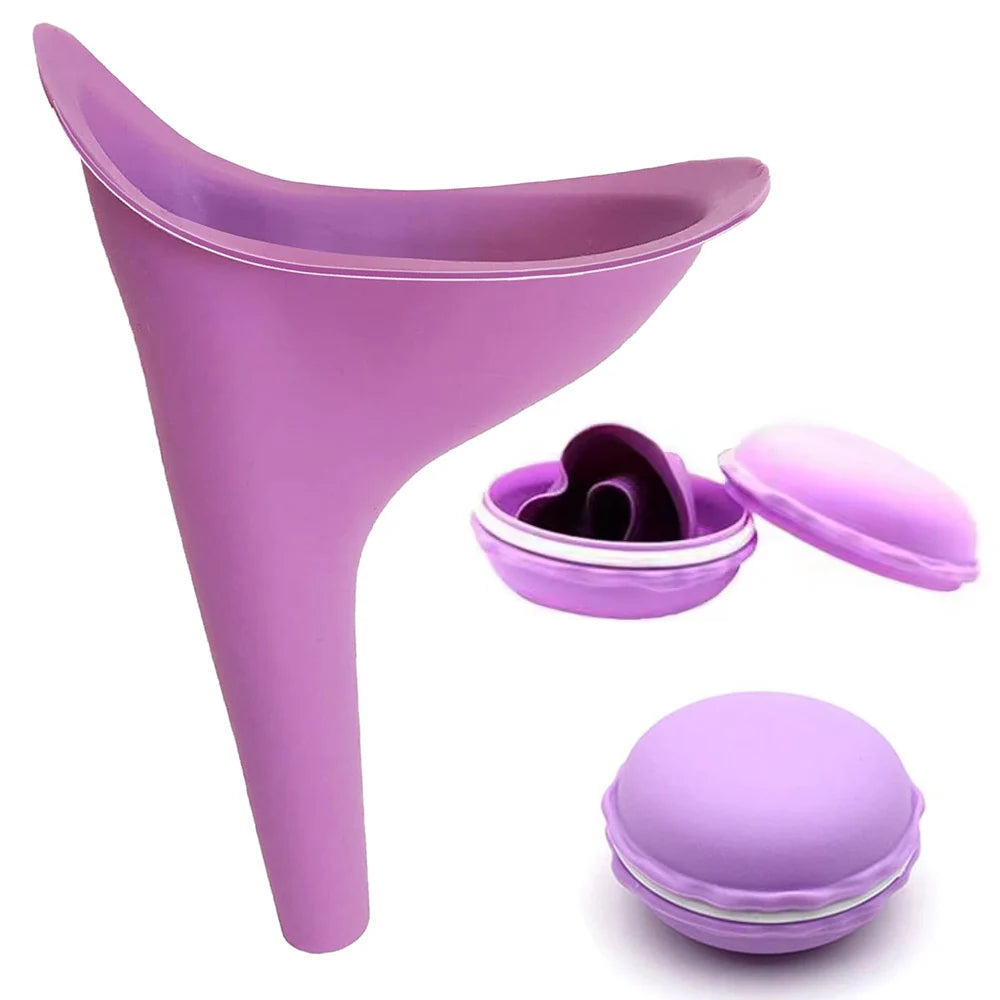 Embudo de urinario femenino de viaje para mujer, urinario de emergencia con caja de almacenamiento para viajes al aire libre, viajes en coche, festivales, Camping, 1 Uds.