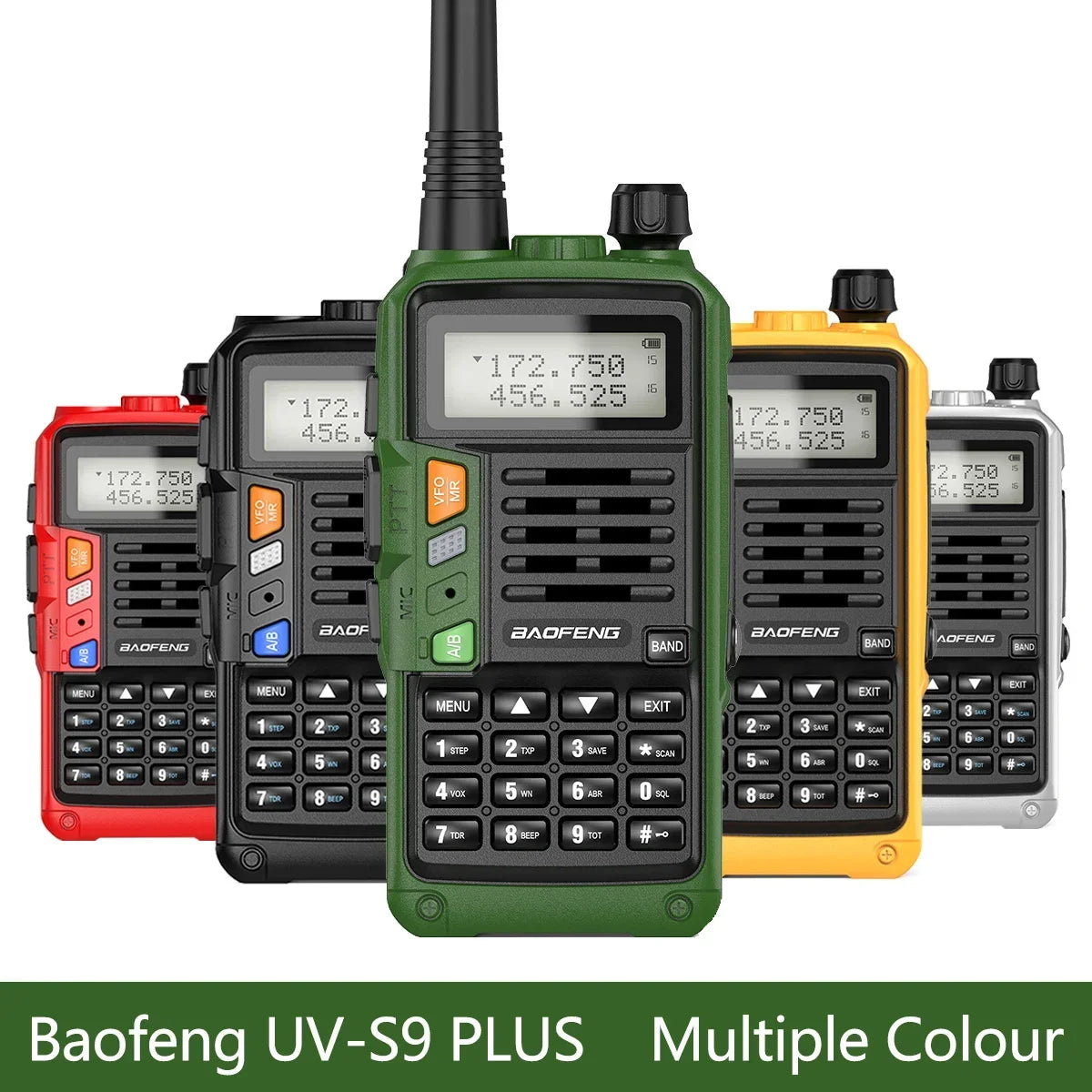 BAOFENG UV-S9 PLUS 10W Walkie Talkie banda Dual de largo alcance VHF UHF Radio de mano para UV-5R UV-K5 Ham Radio bidireccional para acampar