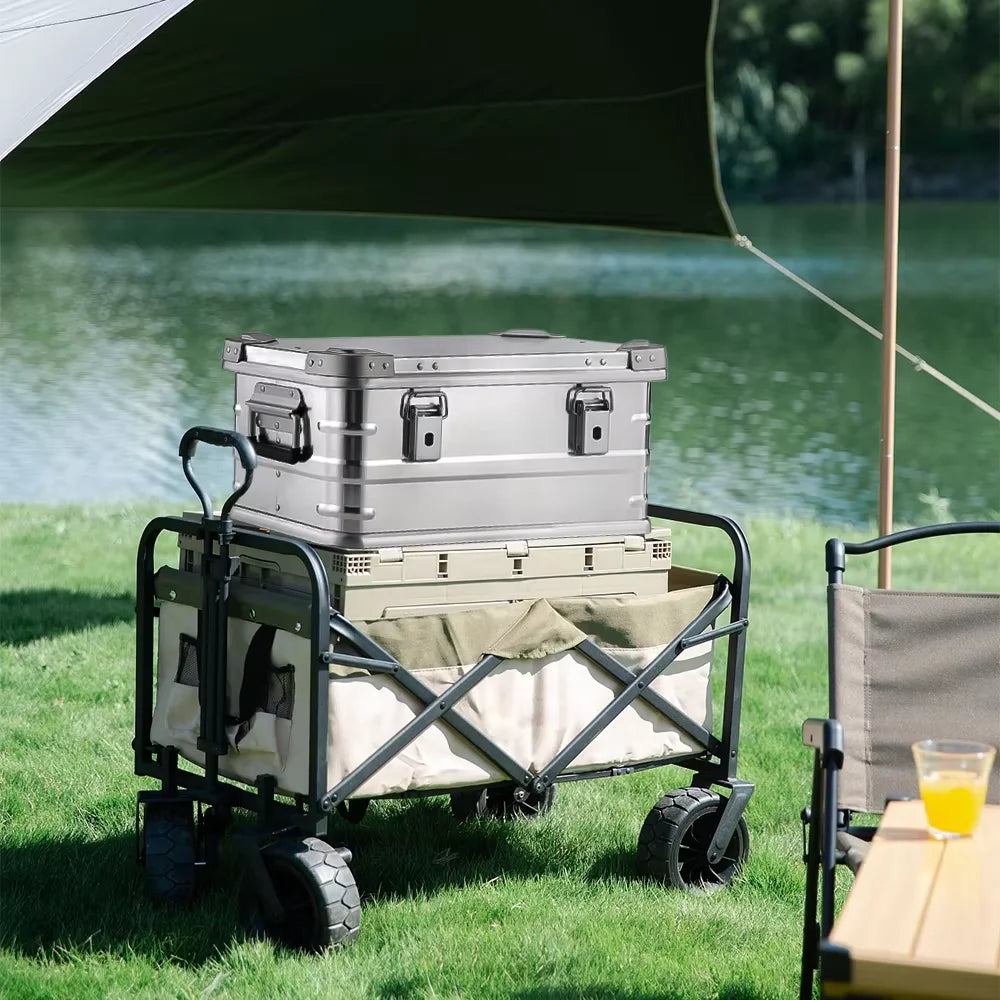 30-80L Camping Picnic viaje aleación de aluminio caja de gran capacidad accesorios bolsa de almacenamiento accesorios de senderismo almacenamiento al aire libre