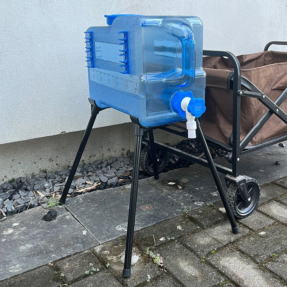 Soporte de cubo para acampar, soporte de caja de hielo plegable con soporte de carga fuerte, soporte de cubo de agua desmontable, accesorios de Picnic para barbacoa