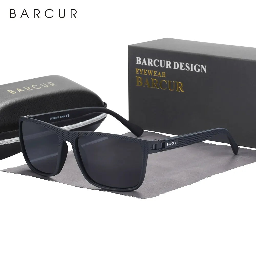 BARCUR-gafas de sol polarizadas TR90 para hombre y mujer, lentes deportivas ligeras, accesorio de protección UVAB