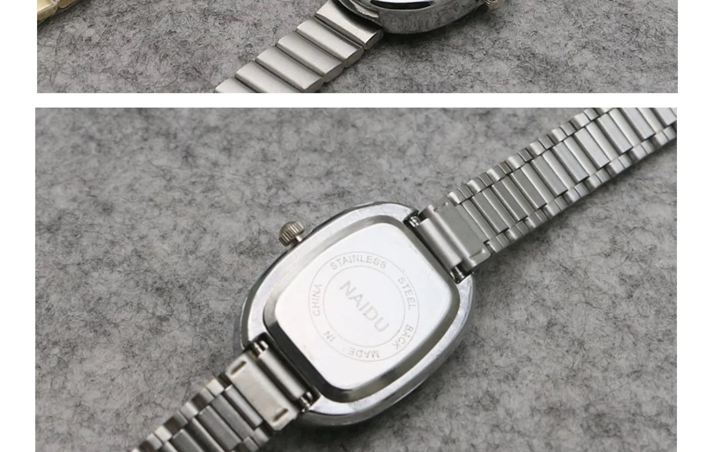 Reloj de cuarzo ovalado con esfera pequeña para mujer, correa de bambú de acero inoxidable, reloj de pulsera de regalo de lujo a la moda para estudiantes y niñas, envío directo