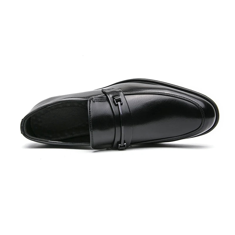 Mocasines casuales clásicos para hombre, zapatos de conducción, moda masculina, zapatos cómodos de cuero para boda, zapatos de vestir negros de negocios