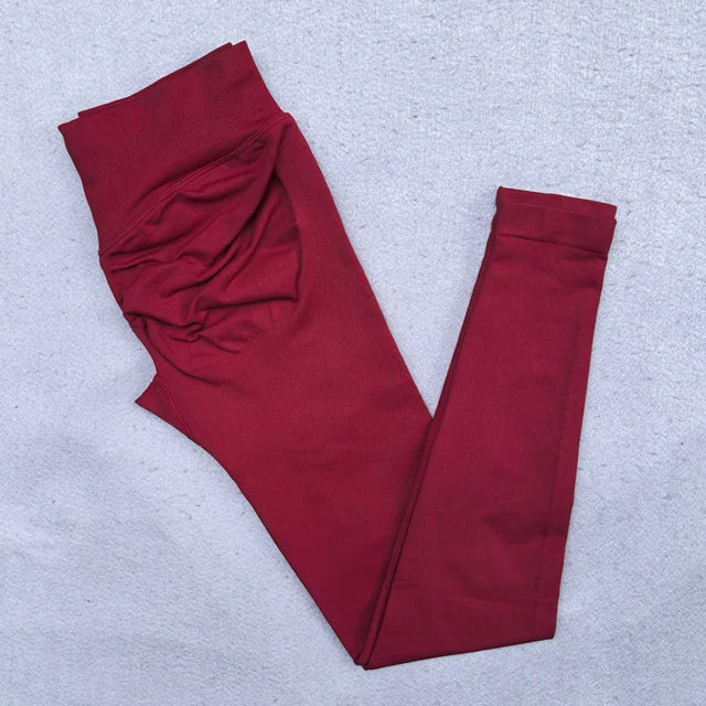 Leggings de mujer Scrunch Bum Gym Legging sin costuras Yoga Legging entrenamiento pantalones de Yoga cintura baja acanalada medias deportivas