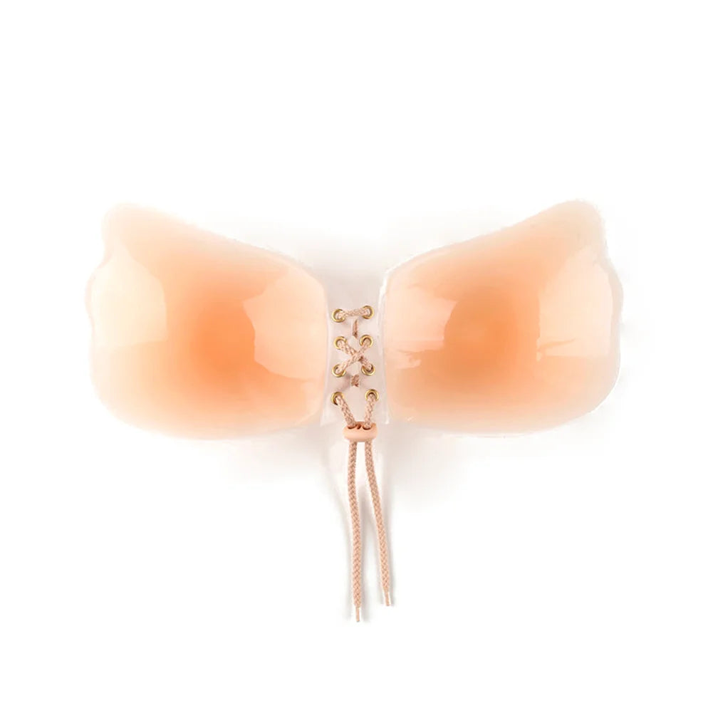 WEICHENS-Sujetador adhesivo de realce de pecho para mujer, sujetador Invisible sin tirantes, reutilizable, pezones de silicona pegajosa, Push Up, Sexy, sin espalda