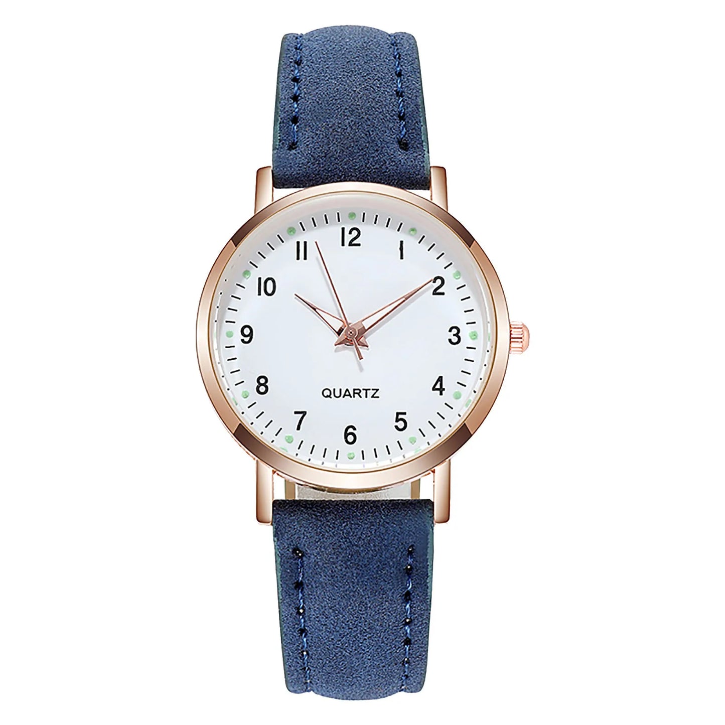 Reloj de Mujer a la moda para Mujer, relojes con correa de cuero, Reloj de pulsera luminoso de cuarzo analógico de lujo para Mujer, Reloj femenino
