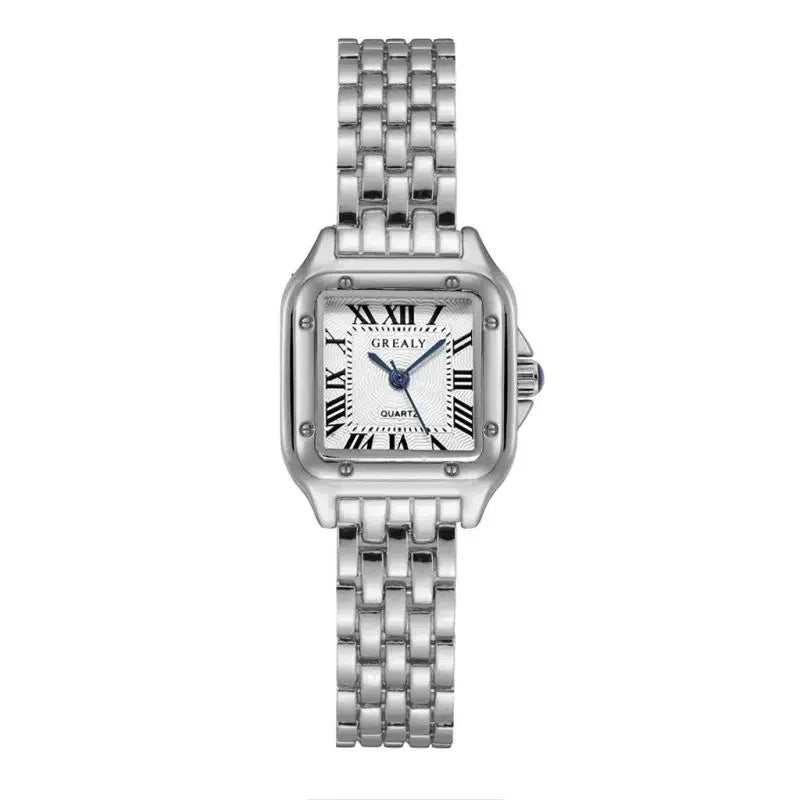 Relojes de lujo para mujer, relojes de pulsera cuadrados de cuarzo de marca clásica para mujer, correa de aleación, reloj de pulsera de negocios para mujer