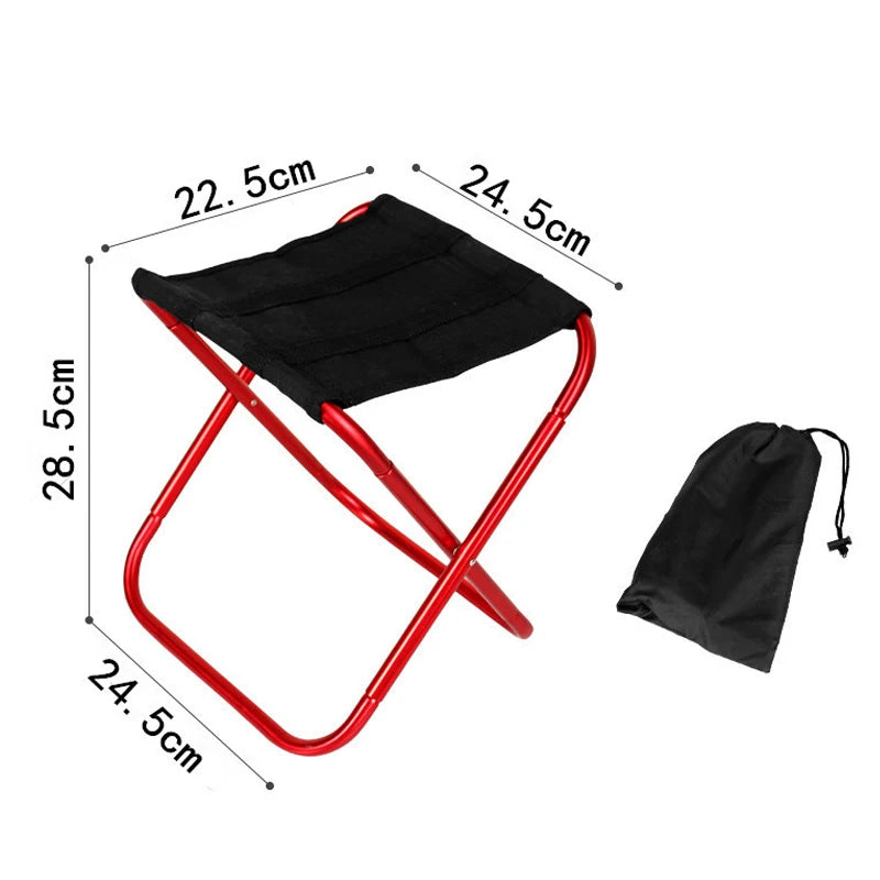 Silla de viaje al aire libre, taburete plegable portátil para acampar, Picnic, taburete plegable para pies, pesca, senderismo, playa, silla ultraligera, herramientas