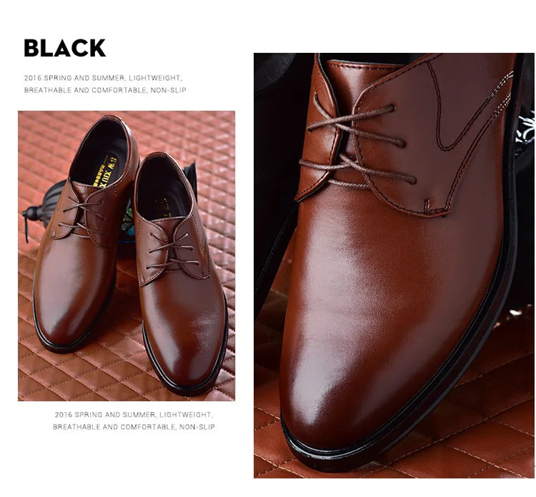 Zapatos de vestir formales para hombre, calzado informal de cuero, diseñador de boda Social, punta estrecha, zapatos negros de oficina para invierno, marca 2023