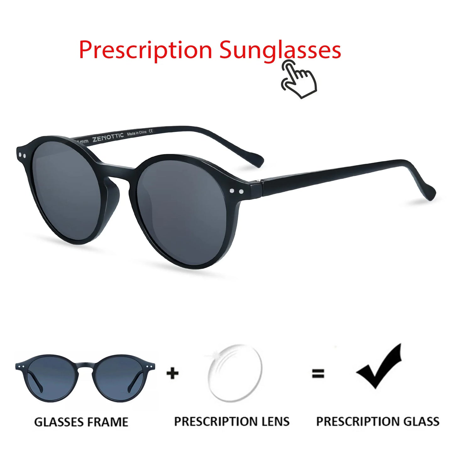 ZENOTTIC (tamaño S) gafas de sol polarizadas circulares Retro 2024 2025 hombres mujeres Vintage pequeñas gafas de sol redondas UV400 gafas de sol
