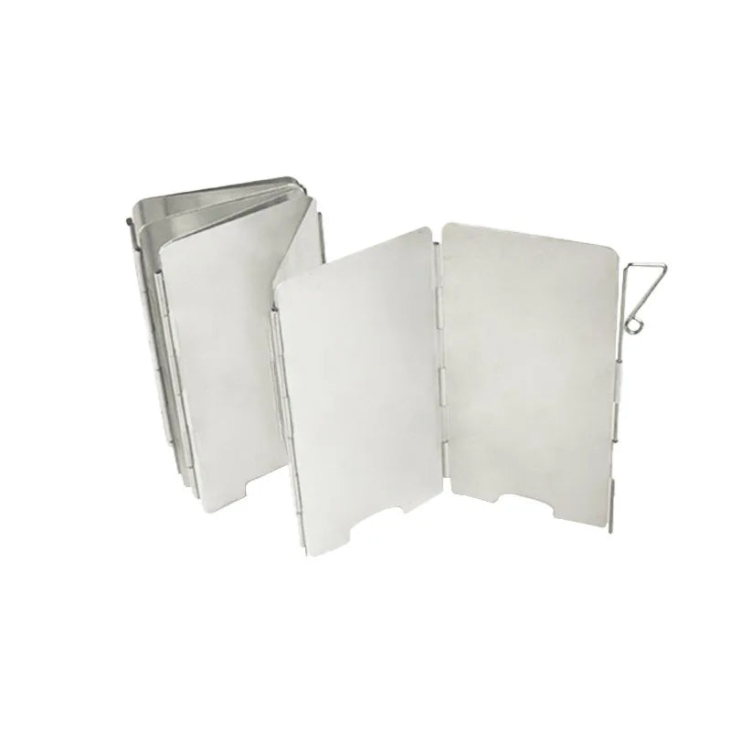 Estufa al aire libre protector contra el viento parabrisas de Camping 9 placas cocinas de Gas plegables deflectores de viento equipo de estufa herramienta de accesorios