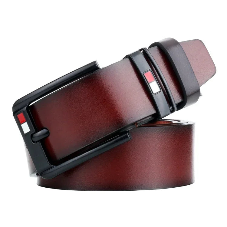Cinturón para hombre 2024, famoso diseño de marca de lujo, cuero PU, alfileres de aleación clásicos, hebilla, cinturones Punk para pantalones vaqueros, pretina de ocio