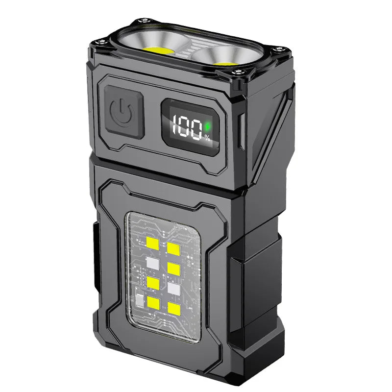 Luz de trabajo al aire libre Mini imán portátil LED USB recargable luz de Camping con mochila correa Clip herramientas de senderismo