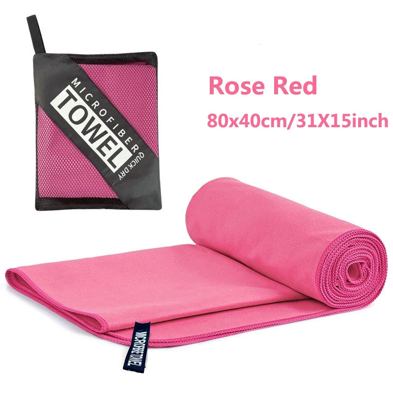 Toalla de microfibra de secado rápido para acampar, toalla súper absorbente para gimnasio/nadar, 40x80cm, toallas ligeras para deportes/playa/viajes