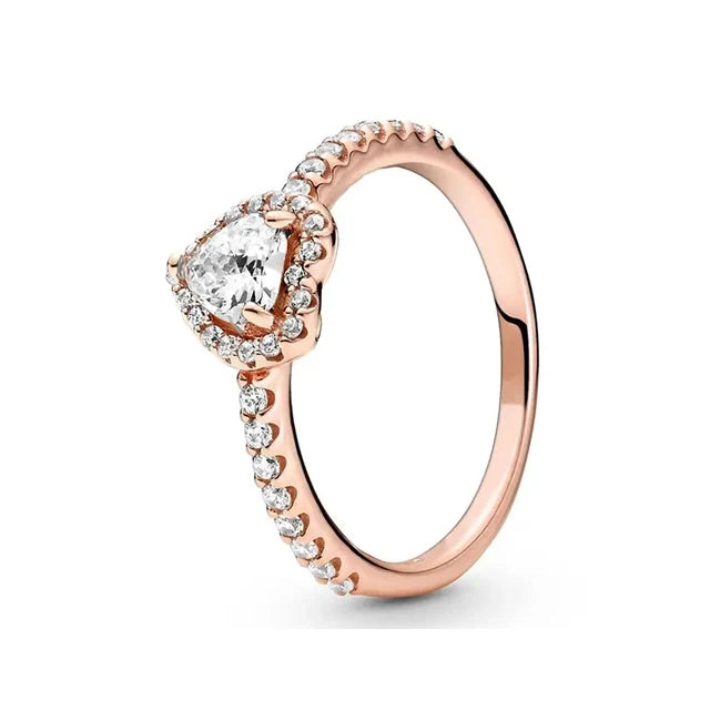 Tamaño europeo 6 7 8 9 anillos rojos, blancos y rosas para mujer, anillo de cristal de boda Original, accesorios de joyería de lujo, joyería de moda