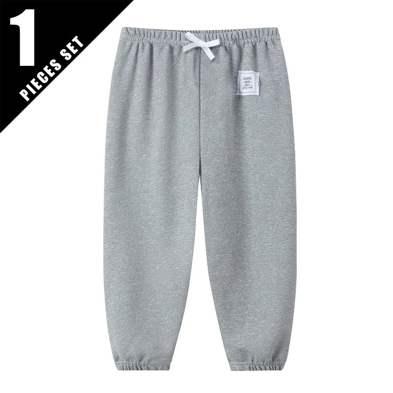 1/3/6 Pcs Children's Solid Color Drawstring Strap Shorts Boy Casual Fashion Pants Girl Joker Comfortable Elastic Waist Pants